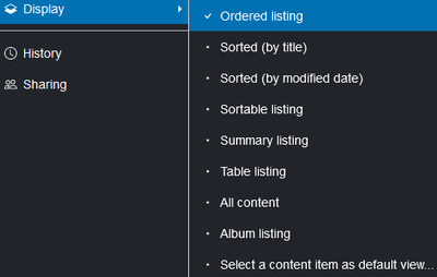 Display Menu