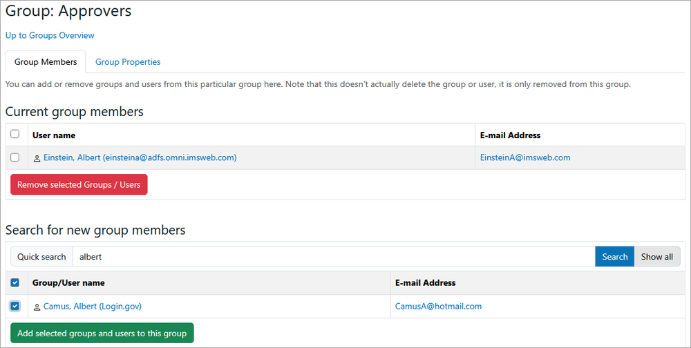 Add Users to Groups