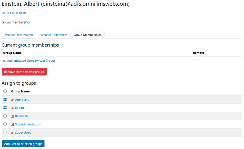 Add Users to Groups