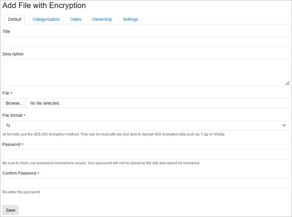 File with Encryption